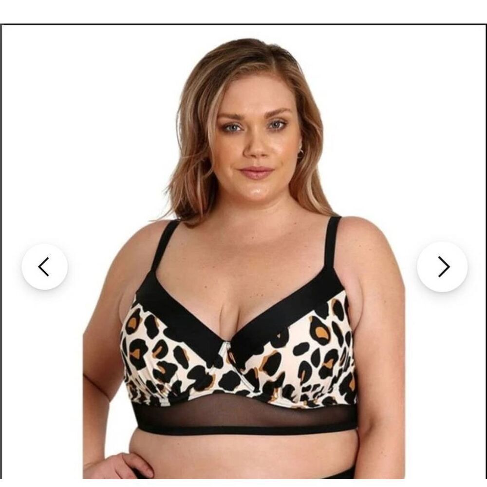 LYSA Plus Cheetah Mesh Swim Top